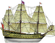 HMS Prince Painting by The Collectioner
