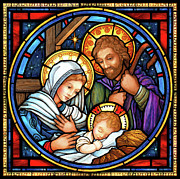 Holy Family Stained Glass Digital Art by Randy Wollenmann