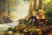 Hook Line and Summer Painting by Greg Olsen