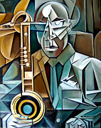 Horn and Man Painting by Martel Chapman