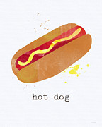Hot Dog Painting by Linda Woods Hot Dog Painting by Linda Woods