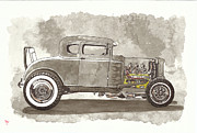 Hot Rod Painting by Jonathan Baldock