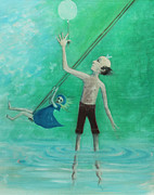 How High Can I Fly? Painting by Tone Aanderaa