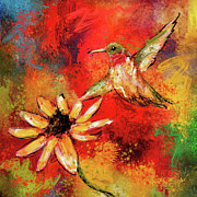 Hummingbird Energy Painting by Jai Johnson