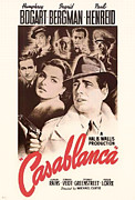 Humphrey Bogard and Ingrid Bergman in Casablanca 1942 Mixed Media by Mountain Dreams