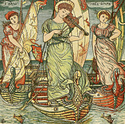 I Saw Three Ships Painting by Walter Crane I Saw Three Ships Painting by Walter Crane