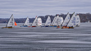 Ice boat racing - Madison - Wisconsin Photograph by Steven Ralser Ice boat racing - Madison - Wisconsin Photograph by Steven Ralser