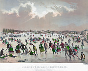 ICE SKATING, c1859 Painting by Granger ICE SKATING, c1859 Painting by Granger