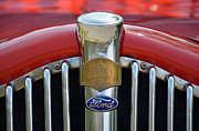Iconic Grill of a Red Bus in Glacier National Park 03 Photograph by Bruce Gourley
