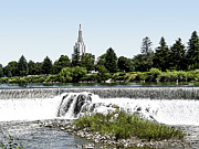 Idaho Falls Temple - Stylized Digital Art by K Bradley Washburn