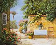 Il Muretto E Il Mare Painting by Guido Borelli