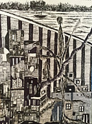 Imaginary Resort Drawing by Dennis Ellman