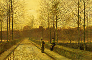 In the Golden Gloaming Painting by John Atkinson Grimshaw