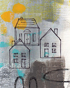 In The Neighborhood Painting by Linda Woods