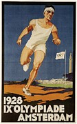 IX Olympiade Amsterdam, Netherlands - Retro travel Poster - Vintage Poster Mixed Media by Studio Grafiikka IX Olympiade Amsterdam, Netherlands - Retro travel Poster - Vintage Poster Mixed Media by Studio Grafiikka