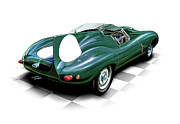 Jaguar D Type Digital Art by David Kyte
