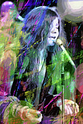 Janis Joplin Blue Painting by David Lloyd Glover