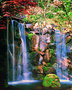 Japanese Garden Waterfall Photograph by Lawrence Knutsson