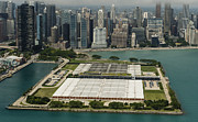Jardine Water Purification Plant in Chicago Aerial Photo Photograph by David Oppenheimer