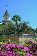 Jekyll Island Club Hotel and Azaleas Photograph by Bruce Gourley