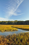 Jekyll Island Marsh High Tide and Sky Photograph by Bruce Gourley