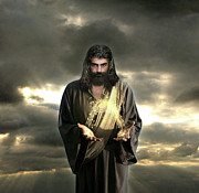Jesus In The Clouds With Radiant Power Photograph by Acropolis  De Versailles