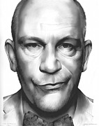 John Malkovich Drawing by Greg Joens