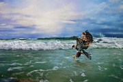 Juvenile Eagle At Sea Wildlife Art Photograph by Jai Johnson