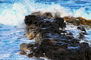 Kauai Rock Splash Photograph by Bonnie Follett