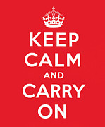 Keep Calm And Carry On Painting by English School