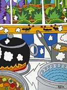 Kitchen Garden Painting by Rojax Art