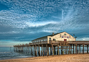 Kitty Hawk Pier and Altocumulus 5039 Photograph by Dan Beauvais