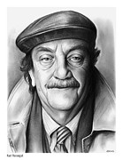 Kurt Vonnegut Drawing by Greg Joens
