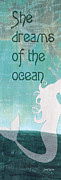 La Mer Mermaid 1 Painting by Debbie DeWitt