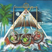 La Virgen de la Caridad del Cobre en Miami Painting by Roger Calle