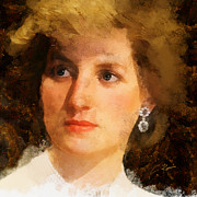 Lady Diana Digital Art by Charlie Roman