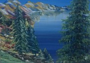 Lake Painting by Saundra Johnson