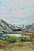 Lake Tekapo - South Island, New Zealand Painting by Joan Cordell