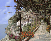 L'albergo dei frati cappuccini ad Amalfi Painting by Guido Borelli