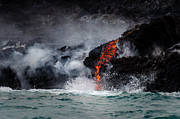 Lava Dripping into the Ocean Photograph by Daniel Murphy