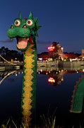 Lego Water Dragon in Disney Springs Lagoon Photograph by Dawna Moore Photography