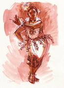 Lelei, Dancer of Tonga Painting by Judith Kunzle