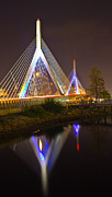 Leonard P. Zakim Bunker Hill Bridge Reflection Photograph by Michael Tidwell