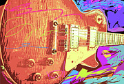 Les Paul Sunburst Painting by David Lloyd Glover