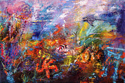 Life In The Coral Reef Oil Painting by Ginette Painting by Ginette Callaway