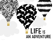 Life Is An Aventure Hot Air Balloon- Art by Linda Woods Digital Art by Linda Woods