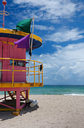 Lifeguard Tower - South Beach - Miami Photograph by Frank Mari