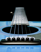Light Blue Guitar 13 Photograph by Andee Design