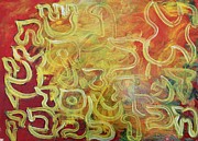Light in the letters ab25 Painting by Hebrewletters SL