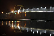 Lighted bridge Photograph by Kim Mobley